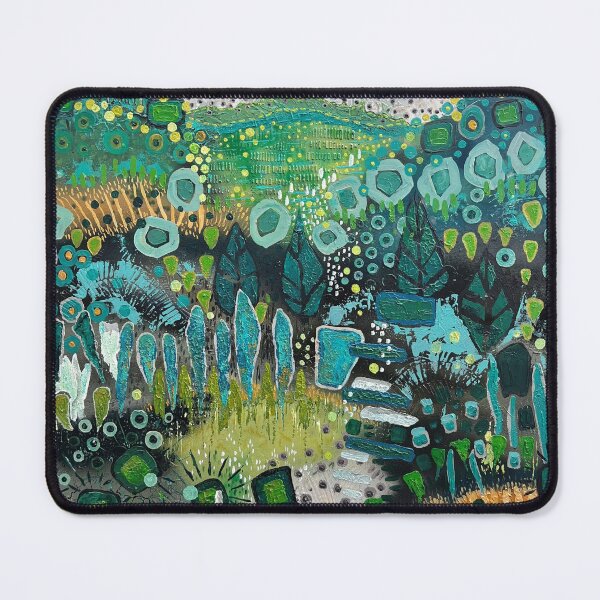 Item preview, Green scape modern abstract landscape, modern landscape design designed and sold by erikaspeirsart.