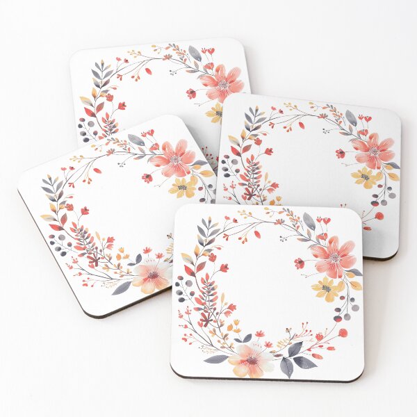 Item preview, watercolor round flowers designed and sold by uone.