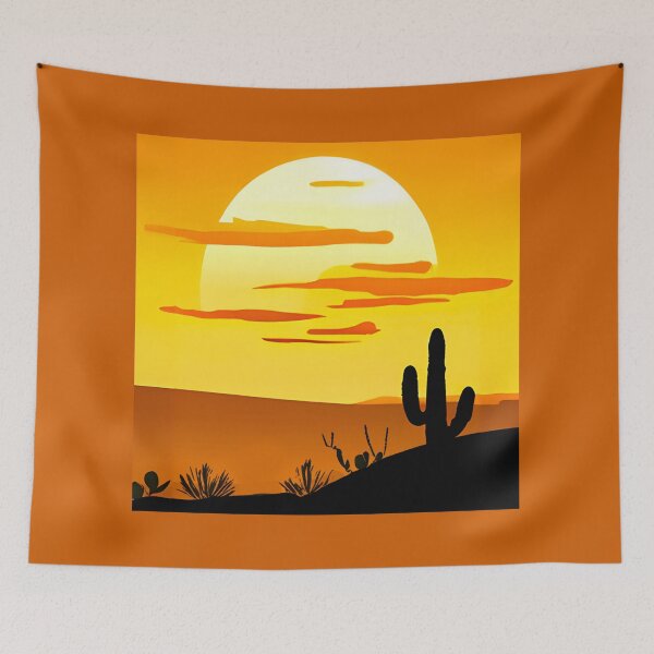 Item preview, Southwestern Desert Sunset with Cactus designed and sold by Marymarice.