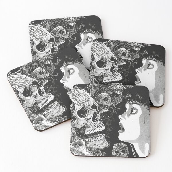 Item preview, kiss of death – black and white horror manga anime girl designed and sold by ForsakenFrames.