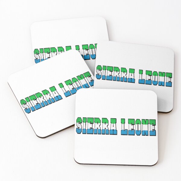 Item preview, Sierra Leone Country Flag Typography designed and sold by TravelWish.