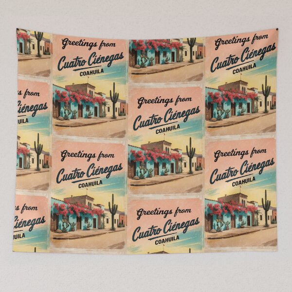 Item preview, Cuatro Cienegas Coahuila Mexico Magic Town Postcard Vintage Travel designed and sold by TravelPostcardGems.