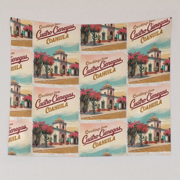 Item preview, Cuatro Cienegas Coahuila Mexico Magic Town Postcard Vintage Travel designed and sold by TravelPostcardGems.