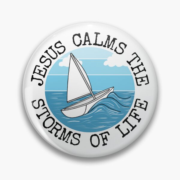 Item preview, Jesus Calms The Storms Of Life, Sailing Christian Sailor designed and sold by doodlerob.