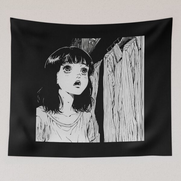 Item preview, Relevation - black and white horror manga anime girl designed and sold by ForsakenFrames.