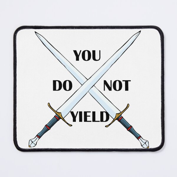 Item preview, you do not yield - cross swords version designed and sold by Starstacks.
