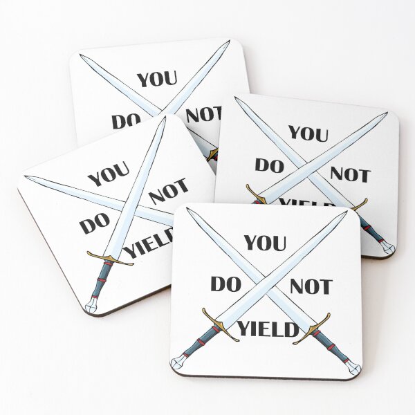 Item preview, you do not yield - cross swords version designed and sold by Starstacks.