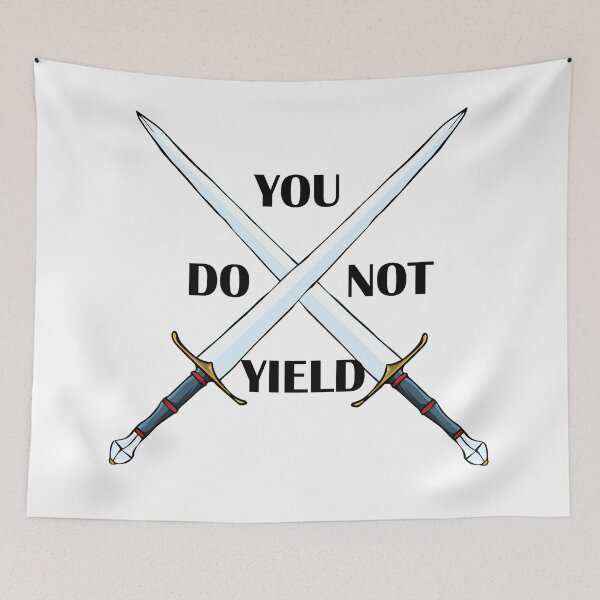 Item preview, you do not yield - cross swords version designed and sold by Starstacks.