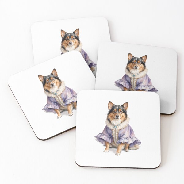 Item preview, Dreamy Watercolor Dog in Retro Outfit designed and sold by Victoria Riabov.