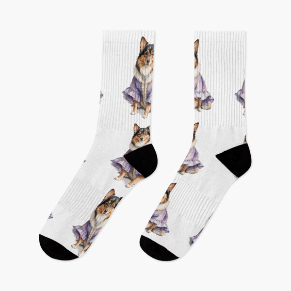 Item preview, Dreamy Watercolor Dog in Retro Outfit designed and sold by Victoria Riabov.