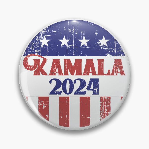 Item preview, Kamala Harris 2024: Distressed Vintage Campaign Button Style designed and sold by shaggylocks.