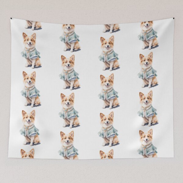 Item preview, Watercolor Dog Adventure in Vintage Style designed and sold by Victoria Riabov.