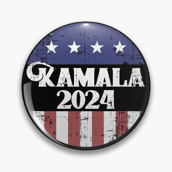 Item preview, Kamala Harris 2024: Distressed Vintage Campaign Button Style designed and sold by shaggylocks.