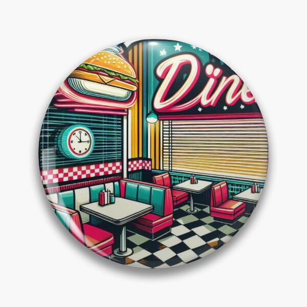 Item preview, Retro Diner Motif Sticker designed and sold by SellG00Ds.