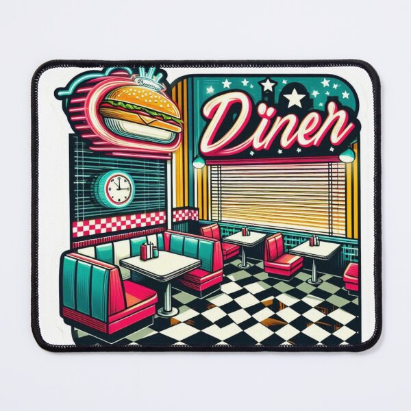 Item preview, Retro Diner Motif Sticker designed and sold by SellG00Ds.