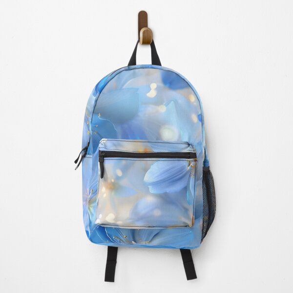 Artikelvorschau, Zauberhafte blaue Blüten mit goldenen Highlights - Buntglas-Design entworfen und verkauft von mebraart.