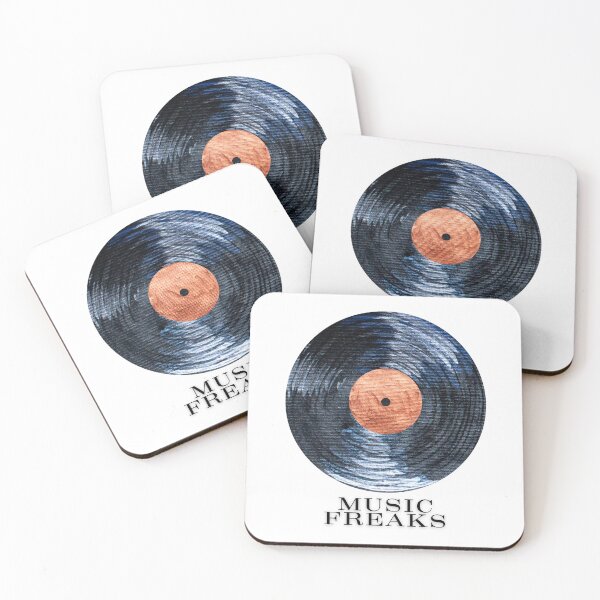 Item preview, Music freaks - black vinyl fan designed and sold by PXEpic.