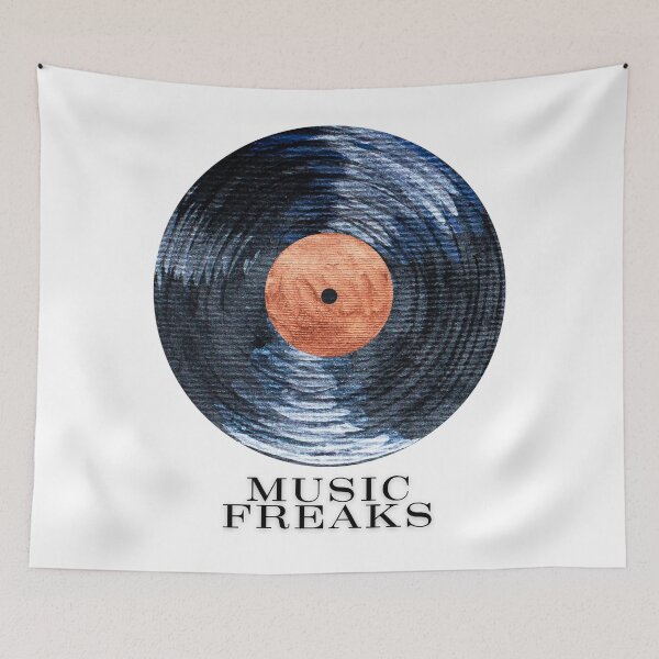 Item preview, Music freaks - black vinyl fan designed and sold by PXEpic.