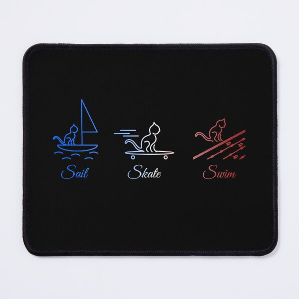 Item preview, Sail, Skate, Swim - Cats designed and sold by SquareKeyStudio.