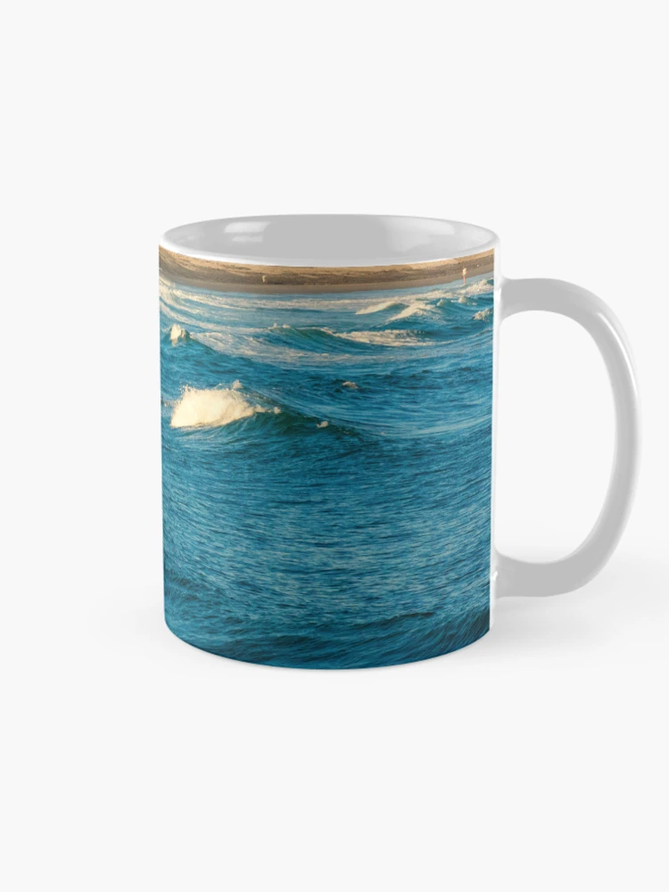Thumbnail 3 of 6, Coffee Mug, Lumpy waves designed and sold by Ruth Curtis.