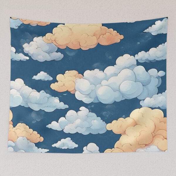 Item preview, Kawaii raincloud pattern  designed and sold by Boru-Atisuto.