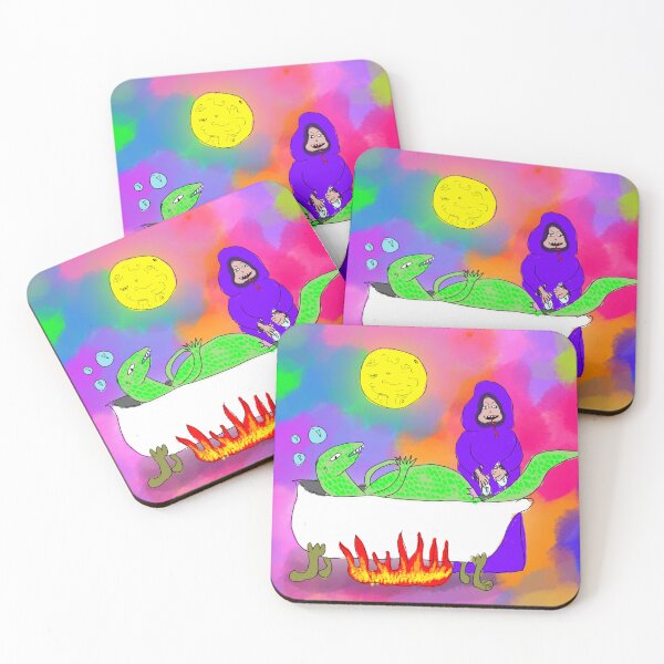 Item preview, 'Water Birth' Funny Cartoon ft.  Full Moon, Lizard  + Fire designed and sold by Venus-in-Virgo.