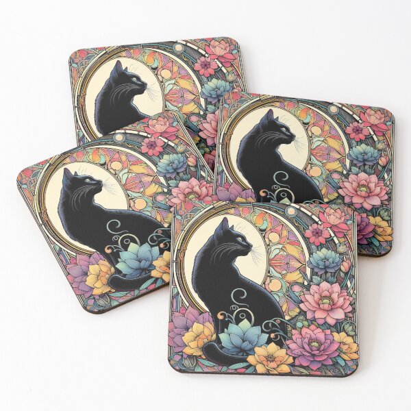 Item preview, Gato negro modernista designed and sold by HeySpera.