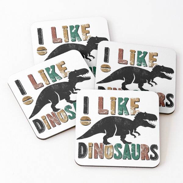 Item preview, I Like Dinosaurs Retro Dino Distressed Design designed and sold by Quirky Shirts.