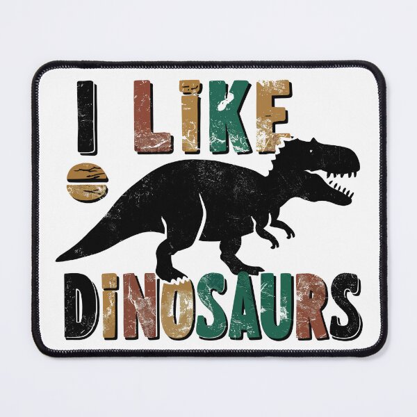 Item preview, I Like Dinosaurs Retro Dino Distressed Design designed and sold by Quirky Shirts.