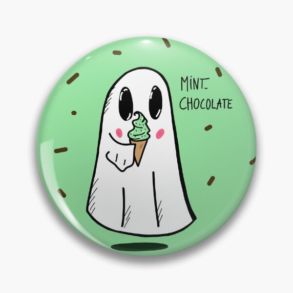 Item preview, Little ghost and mint-chocolate ice cream – summer vibes 2024 designed and sold by SakuraYoruki.