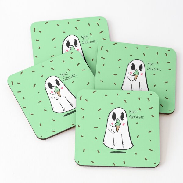 Item preview, Little ghost and mint-chocolate ice cream – summer vibes 2024 designed and sold by SakuraYoruki.