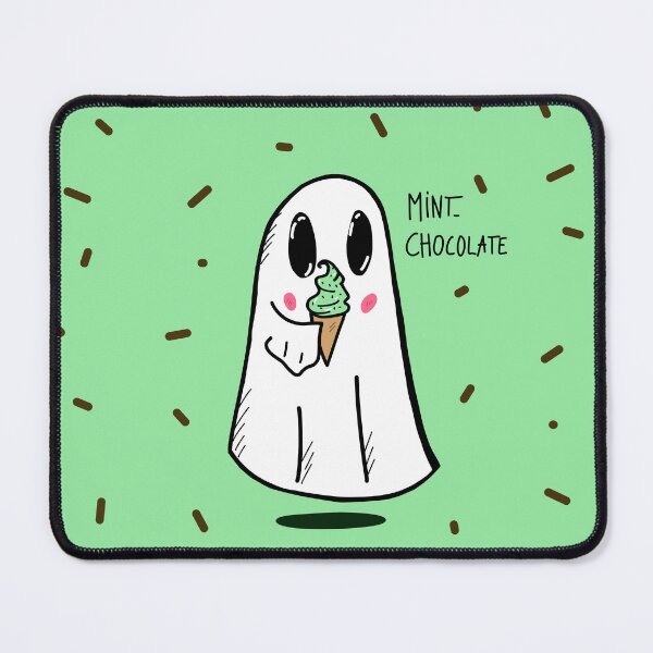 Item preview, Little ghost and mint-chocolate ice cream – summer vibes 2024 designed and sold by SakuraYoruki.