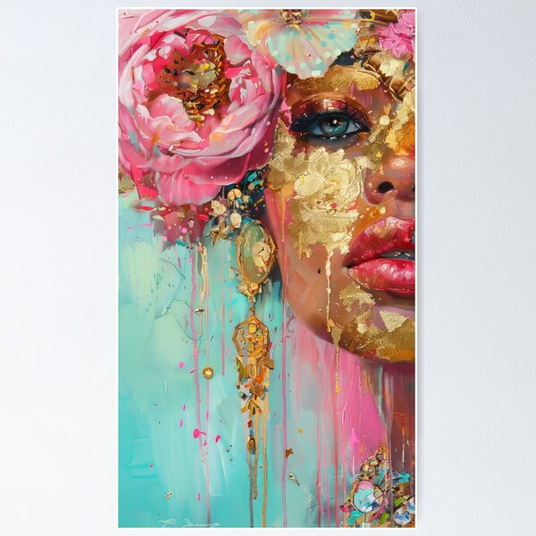 Item preview, Abstract - Pink & Gold series n°23077 designed and sold by em-aiart.
