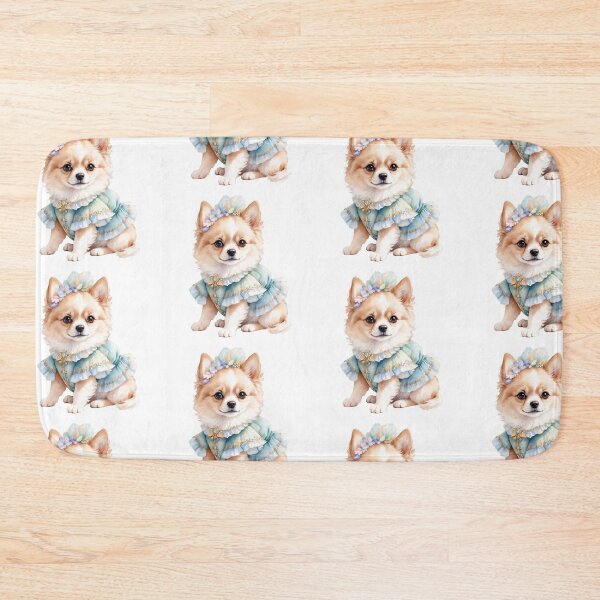 Item preview, Delicate Watercolor Dog in Retro Clothes designed and sold by Victoria Riabov.