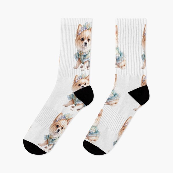 Item preview, Delicate Watercolor Dog in Retro Clothes designed and sold by Victoria Riabov.