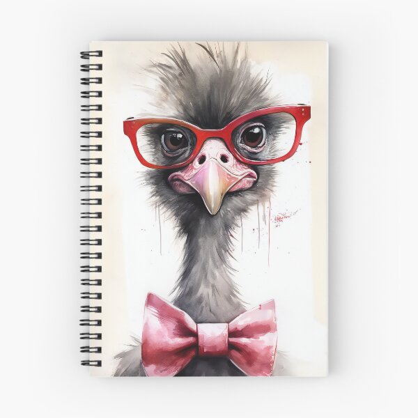 Item preview, Cute Ostrich With Red Glasses designed and sold by prettykaler.