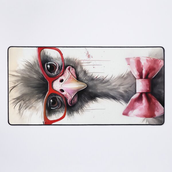 Item preview, Cute Ostrich With Red Glasses designed and sold by prettykaler.