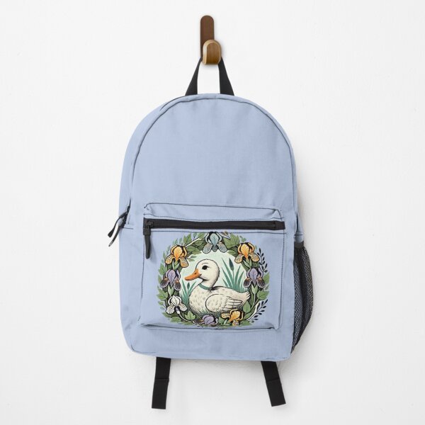 Item preview, White Duck with Irises designed and sold by FrictionMaxxing.