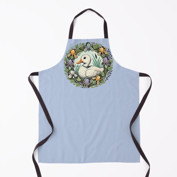 Item preview, White Duck with Irises designed and sold by FrictionMaxxing.