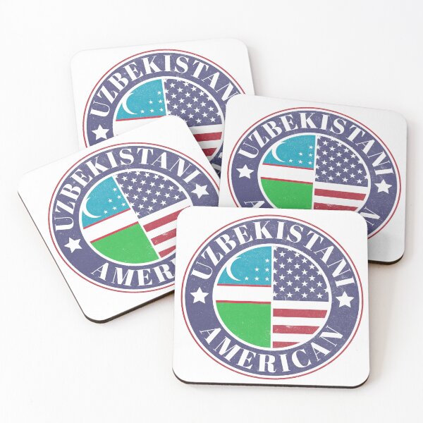 Item preview, Proud Uzbekistani-American Badge - Uzbekistan Flag designed and sold by chrisrivait.