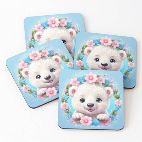 Item preview, little polar bear clipart designed and sold by Katiyshaart.