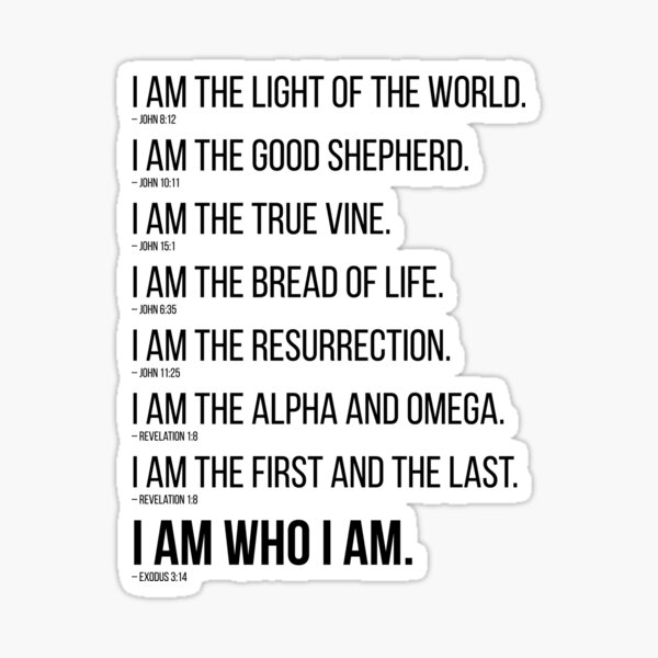 Item preview, I AM WHO I AM - Jesus Quotes And Bible Verses designed and sold by InHisImageGifts.