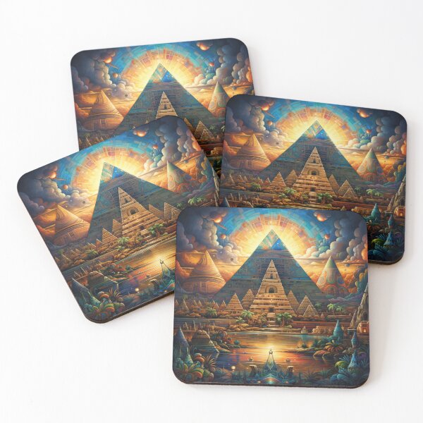 Item preview, Egyptian Pyramids in Mandala Depiction designed and sold by Shutter-Dragon.