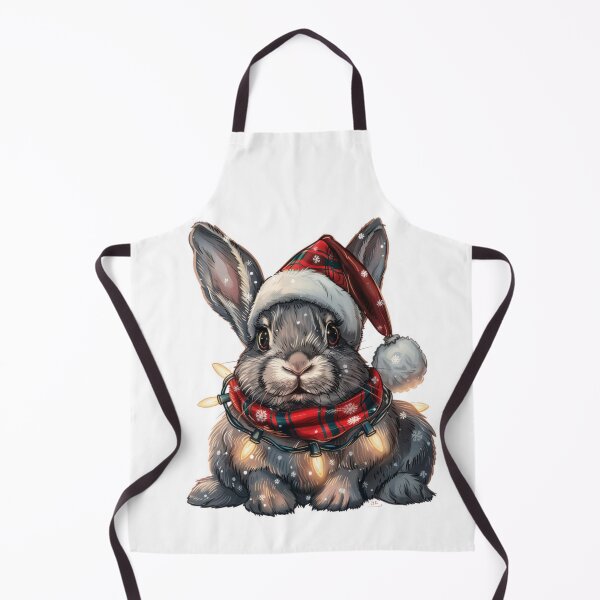 Item preview, Hyper Realistic Christmas Rabbit Sticker with Lights and Santa Hat designed and sold by tjnextgen99.