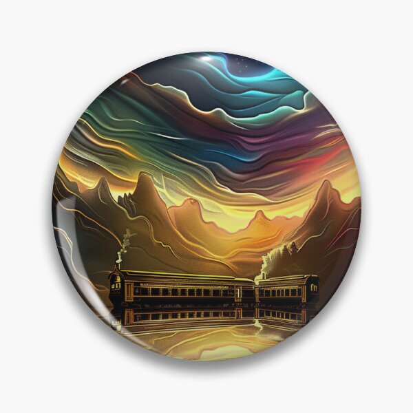 Item preview, Psychedelic Landscape: Full Moon In Trippy, Reflective Setting  designed and sold by Fantasy Masterpiece.