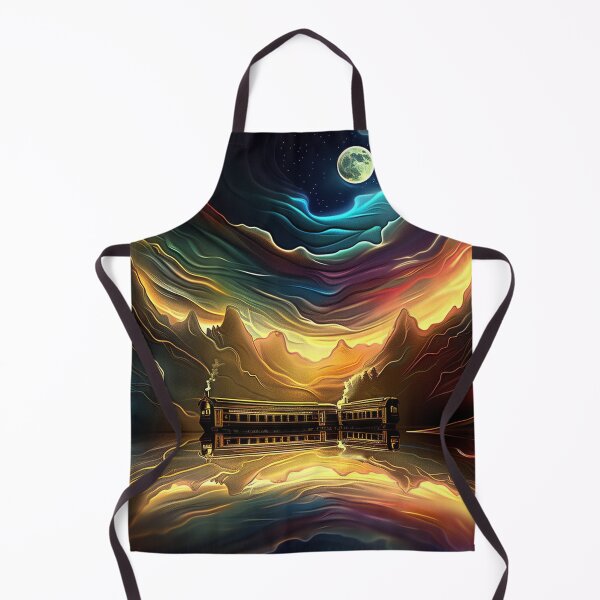 Item preview, Psychedelic Landscape: Full Moon In Trippy, Reflective Setting designed and sold by Fantasy Masterpiece.