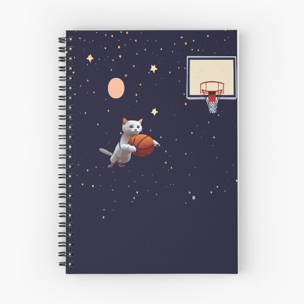 Item preview, Cat playing basketball in space designed and sold by 79Graphics.