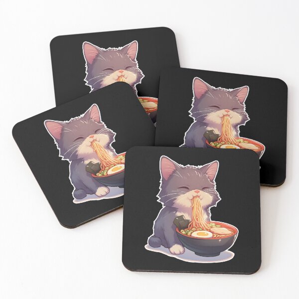 Item preview,  Cat eats ramen v.1 designed and sold by FamousArtDesign.