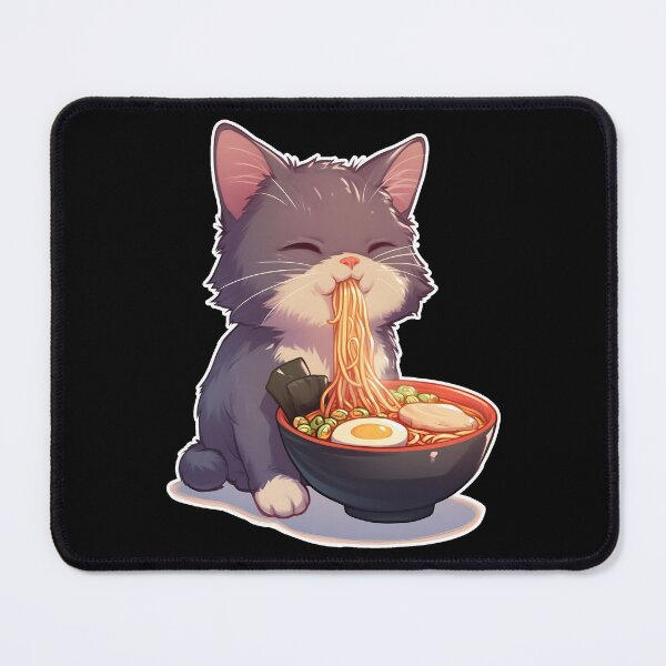 Item preview,  Cat eats ramen v.1 designed and sold by FamousArtDesign.