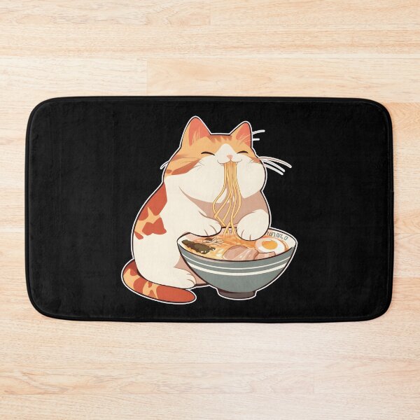 Item preview,  Cat eats ramen v.2 designed and sold by FamousArtDesign.